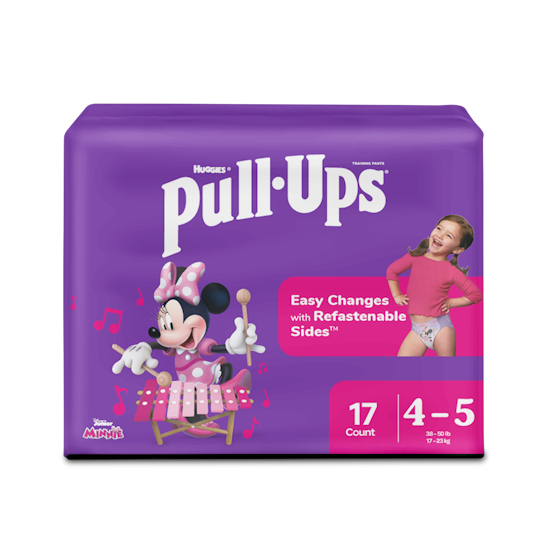 Pantanloncitos de Entrenamiento para Niñas Huggies Pull Ups Tallas 4/5, 17uds